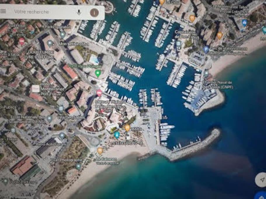 Port Frejus Cap Hermes Vue Mer Et Port Pieds Dans L'Eau Piscine Pkg Екстериор снимка