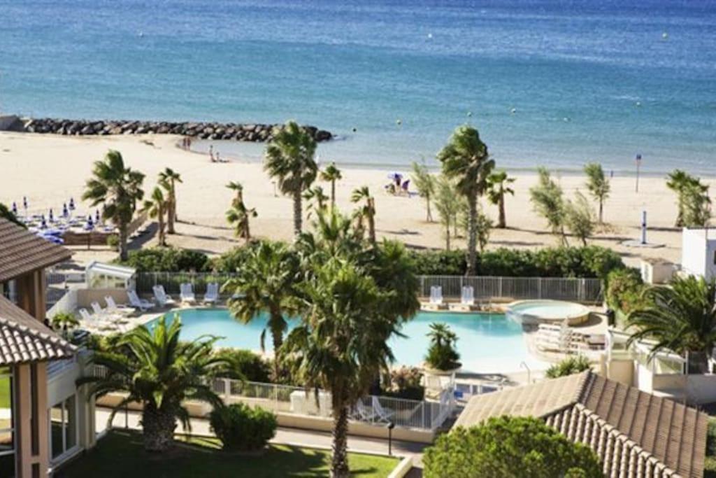 Port Frejus Cap Hermes Vue Mer Et Port Pieds Dans L'Eau Piscine Pkg Екстериор снимка
